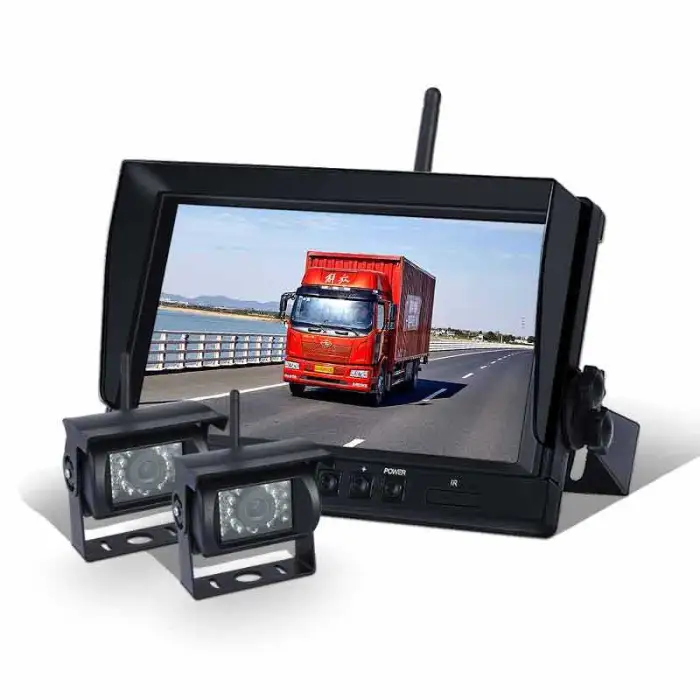 9inch Wireless Monitor with 2 Cameras, Truck Wireless Rearview Camera System, Rear Car Camera for All Heavy-duty Vehicle