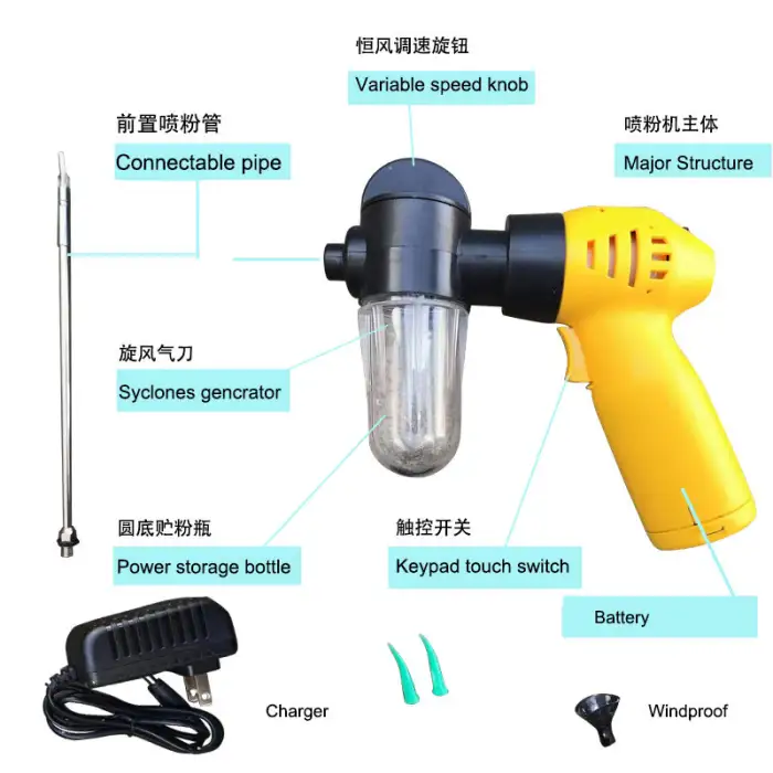 Electric Pollination Gun Peach Pear Kiwi Tomato Strawberry Pollen Acceptor Garden Pollination Tools Electric Pollinator