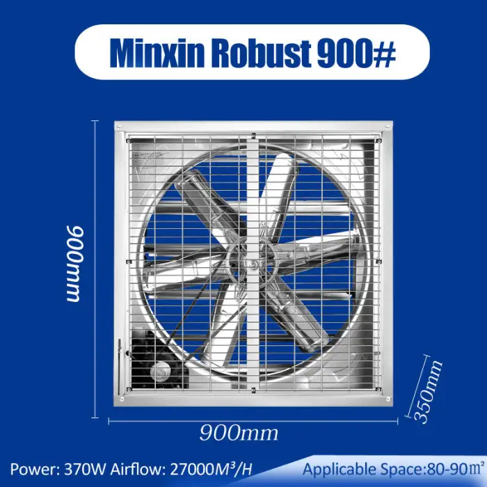 Industrial 16000CFM Cooling Exhaust Fan Greenhouse Livestock Chicken House Poultry Farm Low Noise Animal Husbandry Equipment