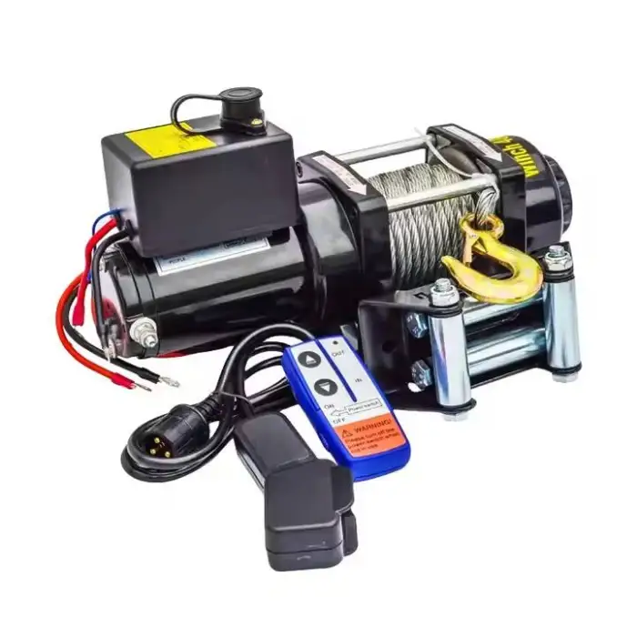 S3078 Car Mounted Electric Winch 300-1000kg Small Crane Traction Hoist Winch Car Mounted Steel Electric Wire Rope Winch