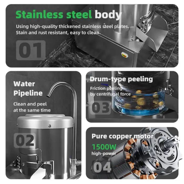 High-Efficient Large-Capacity Industrial Potato Peeling Machine Fruit & Vegetable Peeling Machine