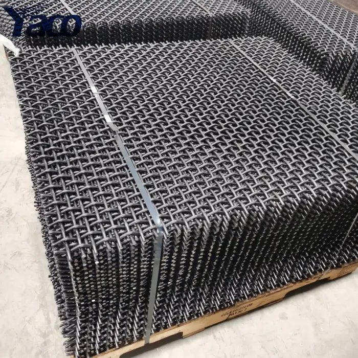 25mm Hooked Vibrating Sieve Crusher Mine Quarry Crimped Screen Mesh