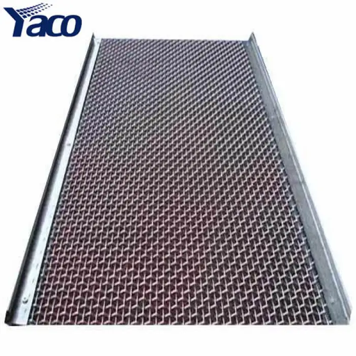 25mm Hooked Vibrating Sieve Crusher Mine Quarry Crimped Screen Mesh