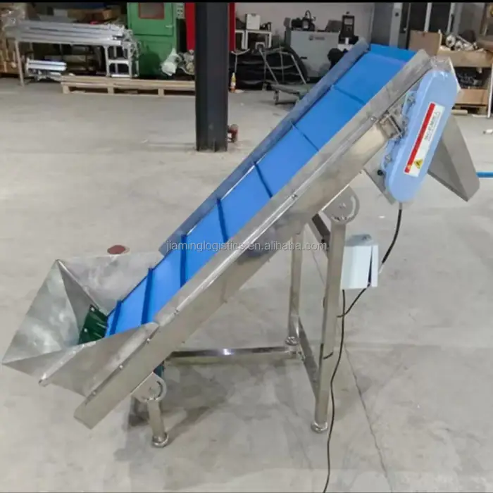 Stainless Steel Climbing Feeder Scraper Bucket Conveyor Belt with Screw Discharge for Food & Farm Elevator Use