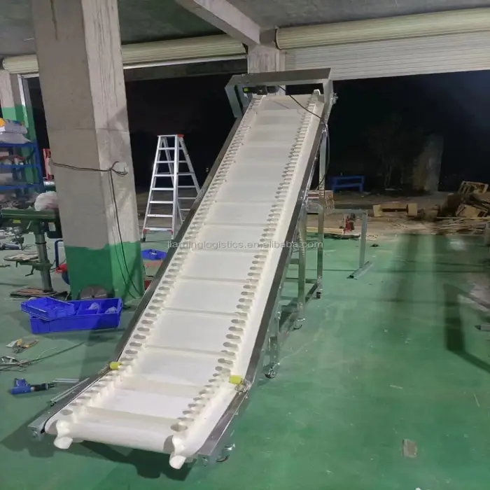 Stainless Steel Climbing Feeder Scraper Bucket Conveyor Belt with Screw Discharge for Food & Farm Elevator Use