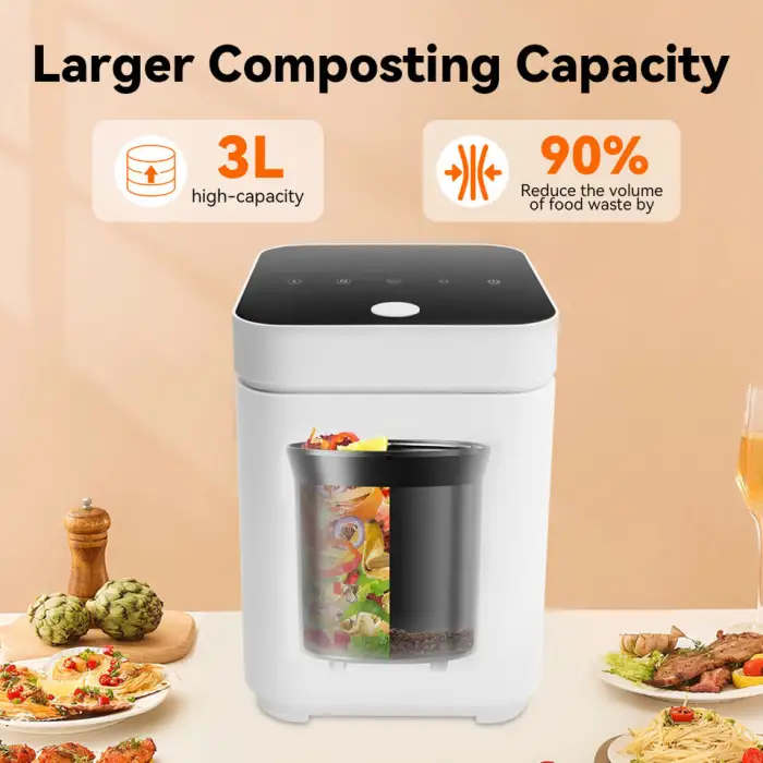 Auto Household Kitchen Customized Natural Fertilizer Garbage Disposer Food Waste Composting Machine