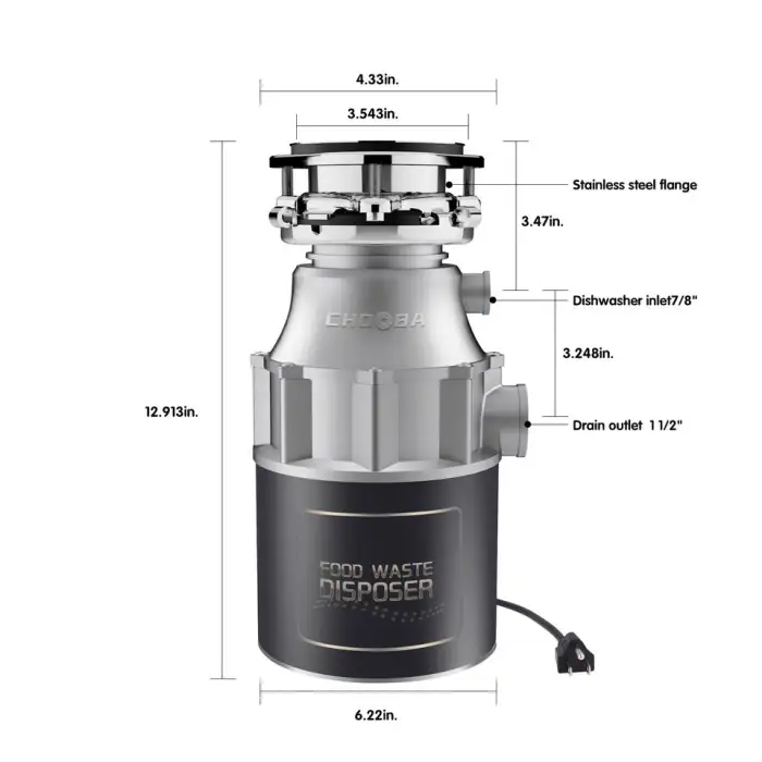 Kitchen Garbage Disposal Machine System Air Switch Control Electric Food Waste Disposal of Waste Food