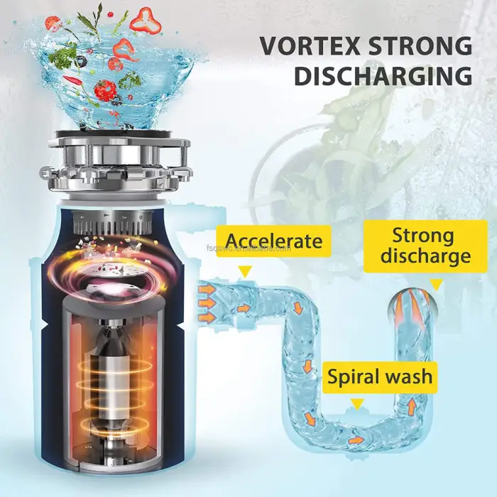 Kitchen Garbage Disposal Machine System Air Switch Control Electric Food Waste Disposal of Waste Food
