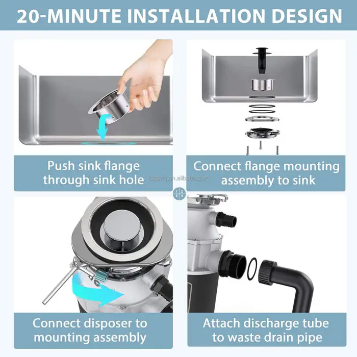 Kitchen Garbage Disposal Machine System Air Switch Control Electric Food Waste Disposal of Waste Food