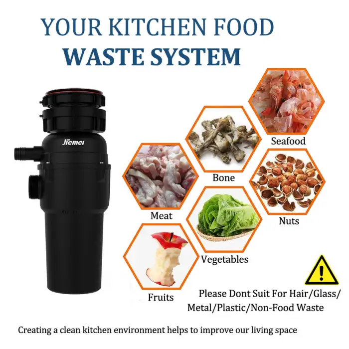 Electric Garbage Disposal Machine Food Waste Disposer Kitchen Appliances Recycling for Household