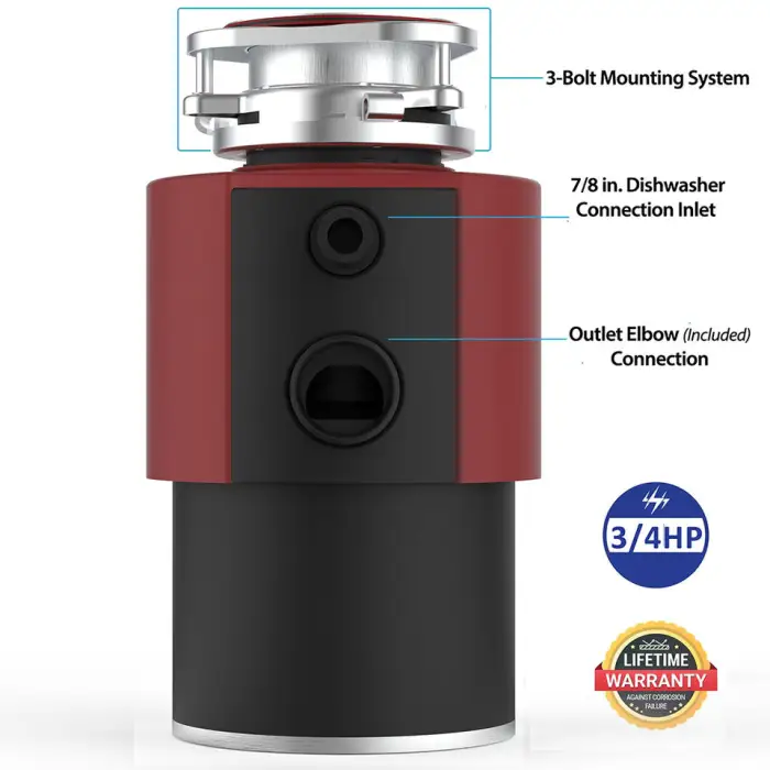 Electric Stainless Steel Kitchen Sink Food Garbage Disposal Electric Food Waste Disposers Manual Garbage Disposals for Home Used