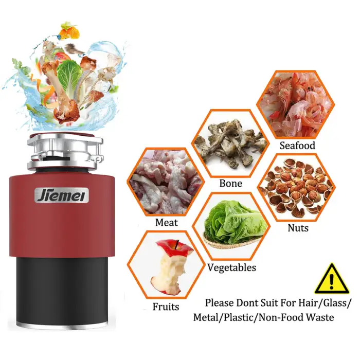 Electric Stainless Steel Kitchen Sink Food Garbage Disposal Electric Food Waste Disposers Manual Garbage Disposals for Home Used