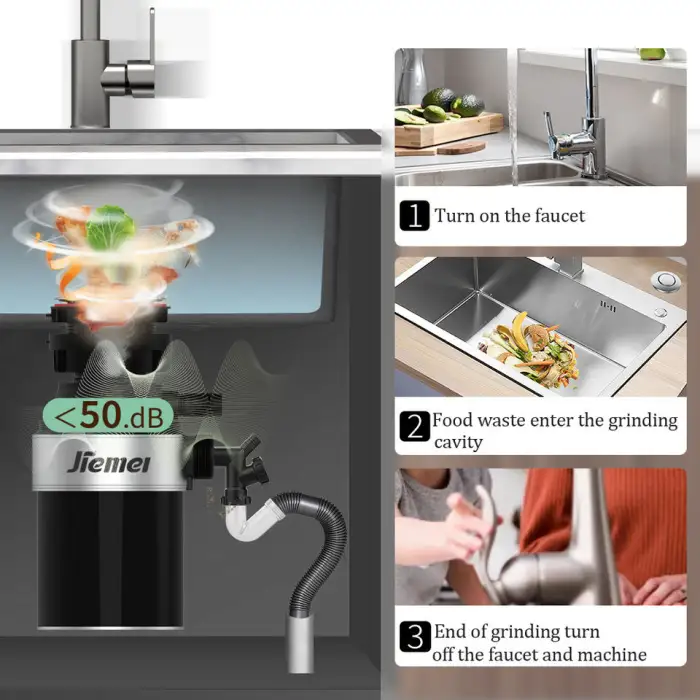 Garbage Disposal Kitchen Waste Shredder Machine Smart Food Prcocessors Major Kitchen Appliances