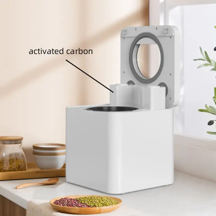 Electric Stainless Steel Continuous Feed Composting Kitchen Garbage Disposer for Household Use for Vegetable Food Waste Garages