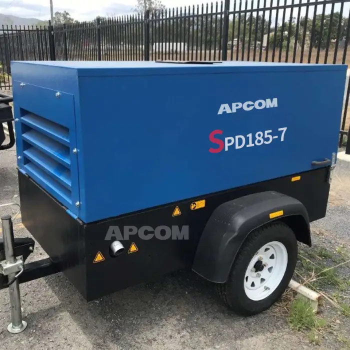 APCOM 190 200 350 185 Cfm diesel Screw air Compressor diesel Engine 175cfm 185cfm 190cfm 200cfm 210cfm 350cfm for Jack Hammer