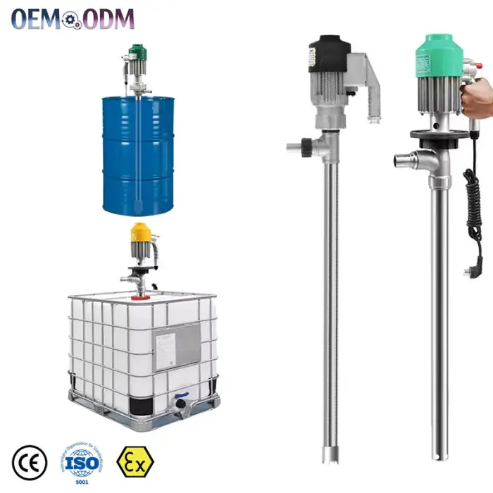 Barrel Electric Ex Chemical Diesel Drum Pump Flame Explosion Proof Electric Barrel Pump for Fuel Diesel