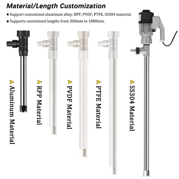Barrel Electric Ex Chemical Diesel Drum Pump Flame Explosion Proof Electric Barrel Pump for Fuel Diesel
