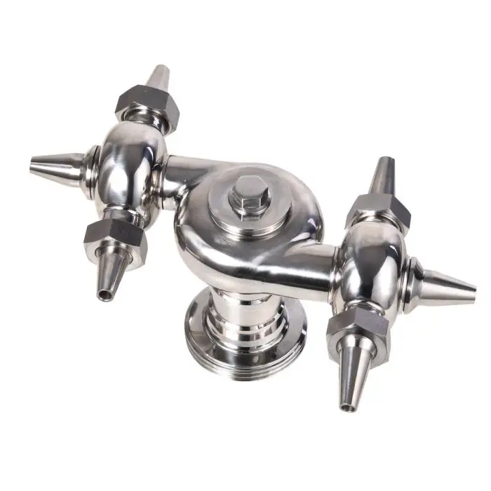Sanitary Stainless Steel SS304 SS316L Threaded Rotary Cleaner 360 Degree Nozzle Horn Tank Washer