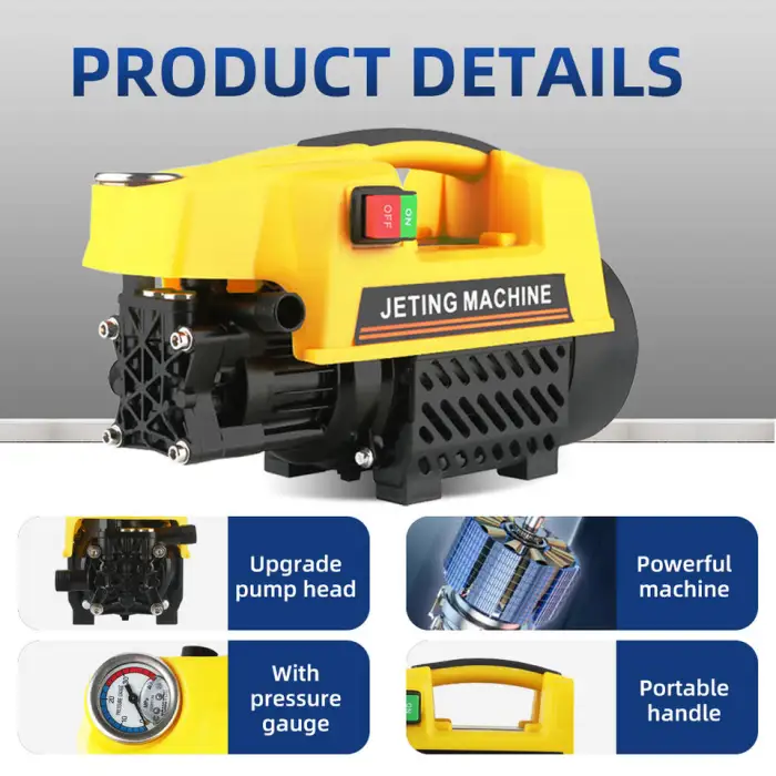 1000-1500W Induction Motor Car Washer Multi Power Portable Pressure Washer