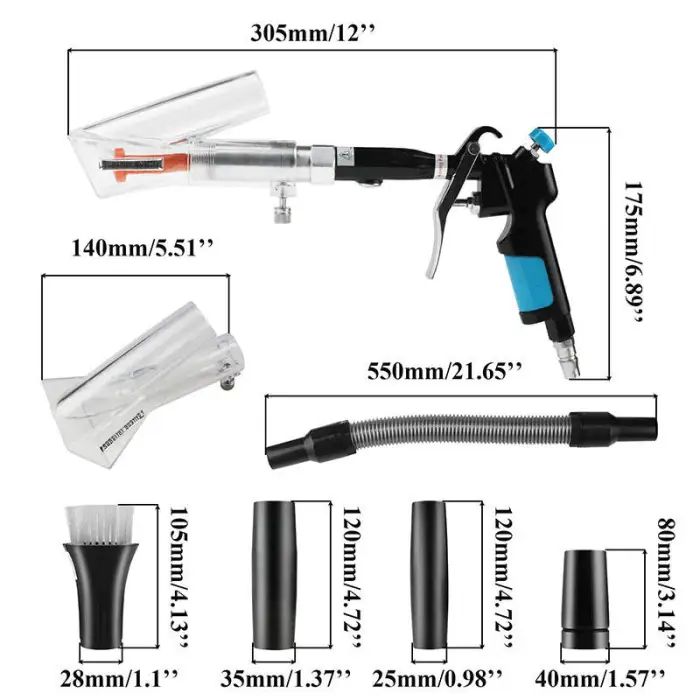 Car Washer Pneumatic Car Washing Gun Dry Cleaning Machine Dust Collector