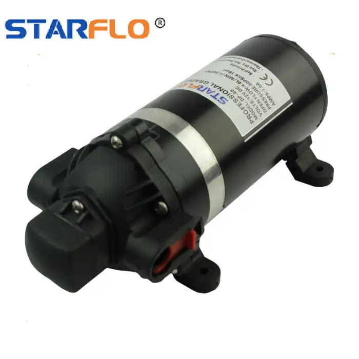 24V DC High Pressure Electric Water Pump 4.5LPM 60psi Diaphragm Design for Car Wash OEM Support EPDM Valves