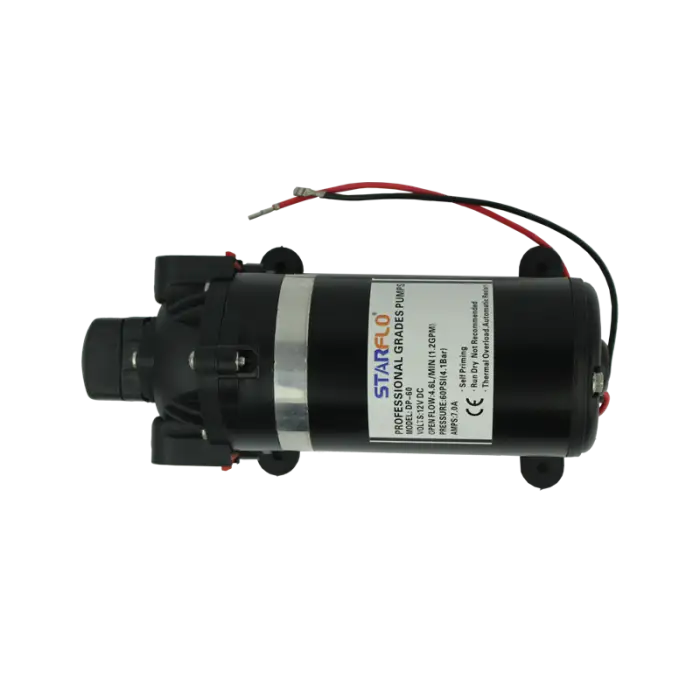 24V DC High Pressure Electric Water Pump 4.5LPM 60psi Diaphragm Design for Car Wash OEM Support EPDM Valves