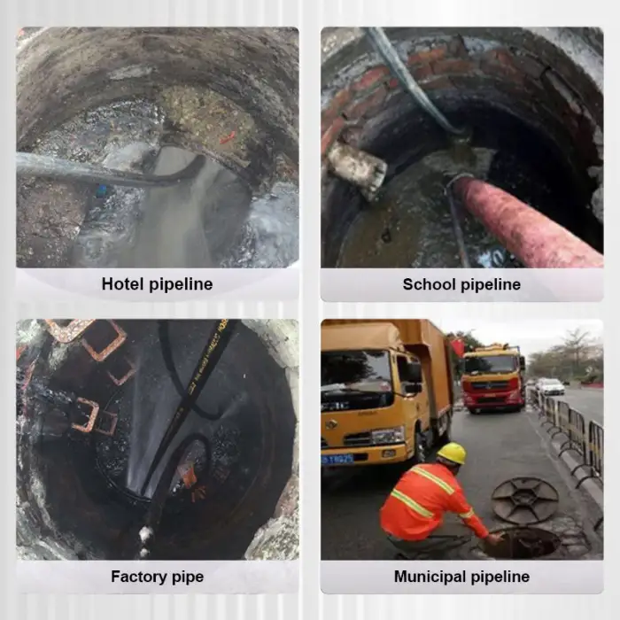 220V 1.8KW High-Pressure Sewer Dredge Cleaning Machine Large Flow Drain Cleaner for Optics Industry Home Pipelines