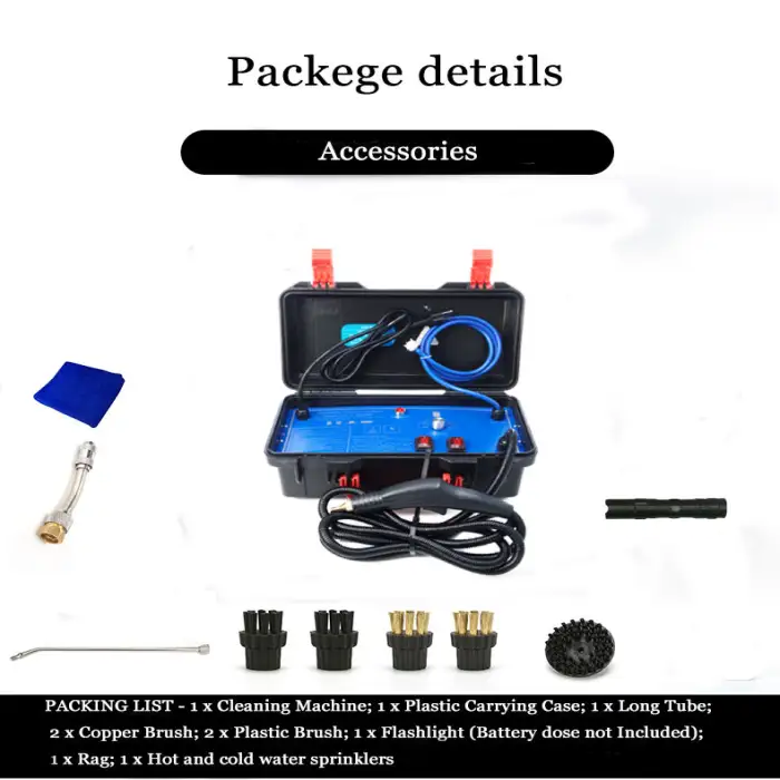 Car Air Conditioner Cleaning High Pressure Vapor Cleaner Low Noise Steam Cleaner Portable