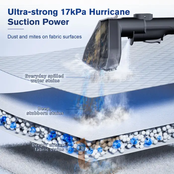 Homeuse Intelligent Fabric Deep Cleaning Steam Cleaner High-Temperature Suction Washing Integrated for Sofa and Carpet Cleaning
