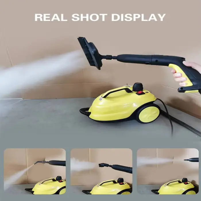 2000W High-Temp Household Steam Cleaner 5Bar Ordinary Pressure 3M Long Cord Rapid Heat Auto Jet Safe Valve Efficient Large Tank
