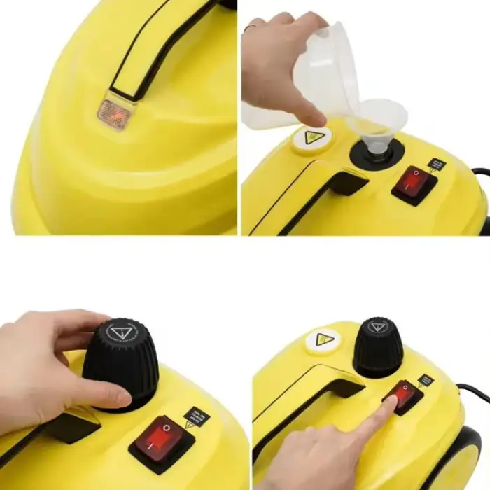 2000W High-Temp Household Steam Cleaner 5Bar Ordinary Pressure 3M Long Cord Rapid Heat Auto Jet Safe Valve Efficient Large Tank
