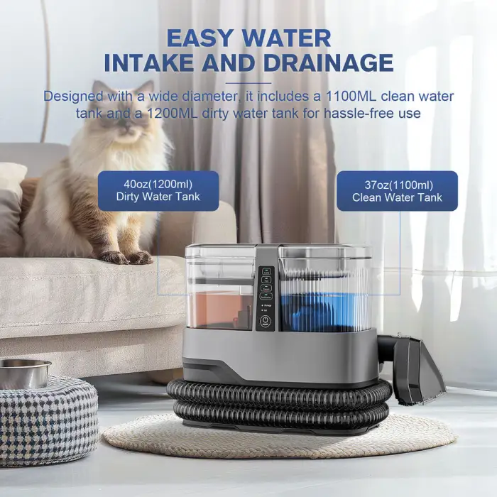 1800W Electric Portable Professional High Temperature Steam Carpet Vacuum Cleaner High Pressure Handheld for Car Hotel Home