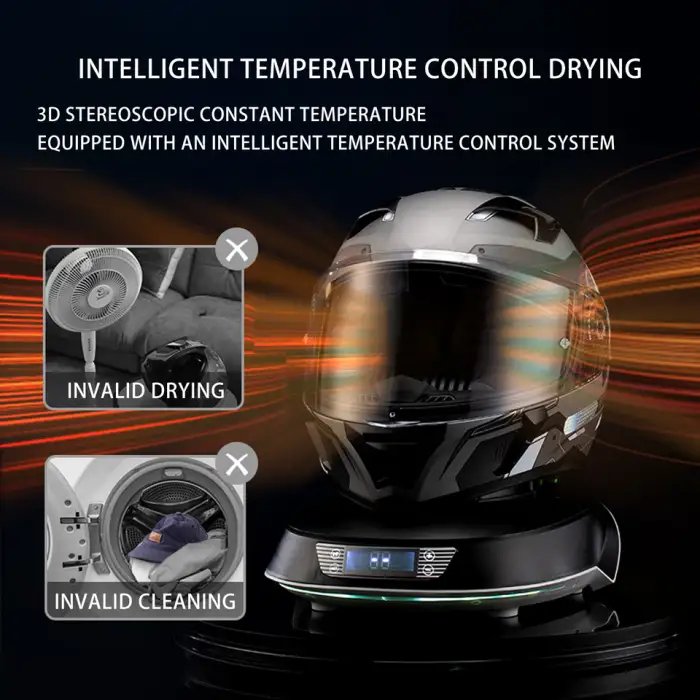 6 in 1 Steam Ironing Motorcycle Helmet Cap Care Machine Ozone Odor Removal Smart Temperature Control Drying Moto Helmet Cleaner