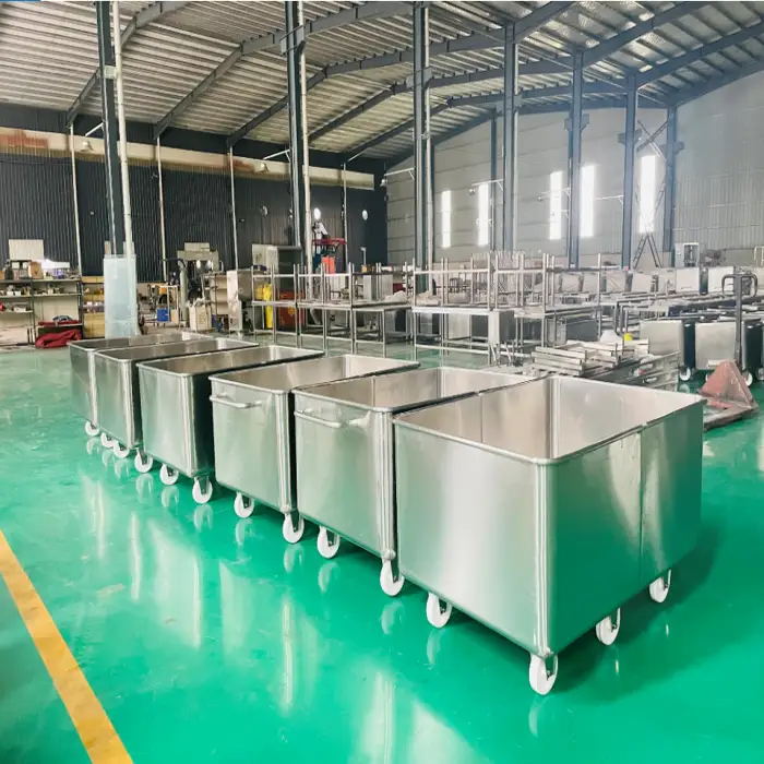 Meat Hopper Buggy Stainless Steel Meat Trolley