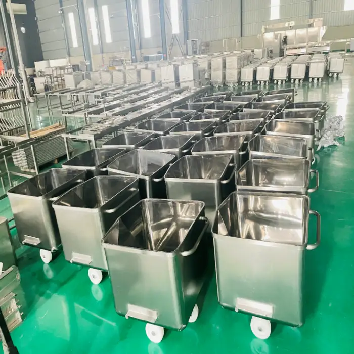 Meat Hopper Buggy Stainless Steel Meat Trolley