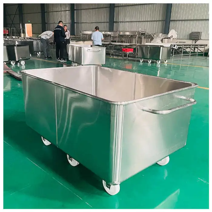 Meat Hopper Buggy Stainless Steel Meat Trolley