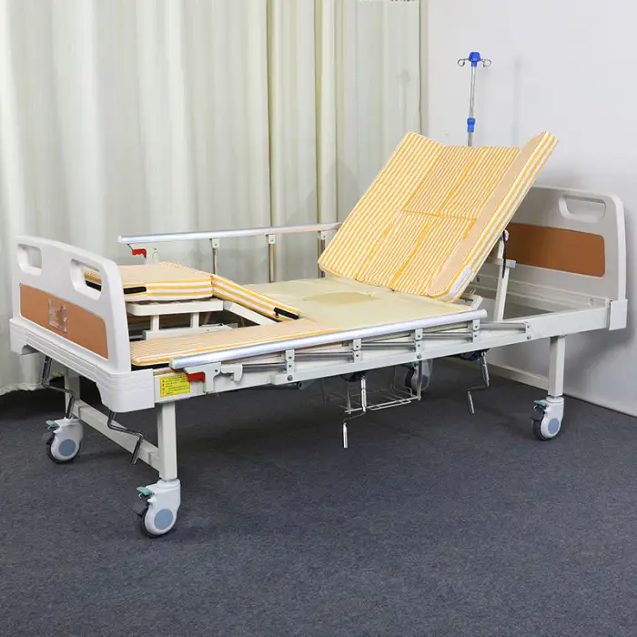 Multifunctional Hospital Bed with Urinal Hole Medical Home Nursing Care Bed Hair Washing Basin for Patient Care