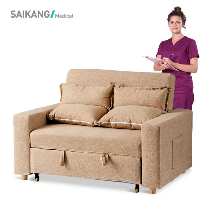 SKE001-4 Modern Design Multi-purpose Accompany Hospital Foldable Sofa Chair Bed