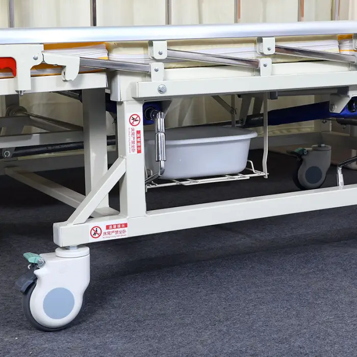 Hospital Bed Multifunctional Four Cranks Manual Home Care Beds with Shampoo Function Toilet/potty Function