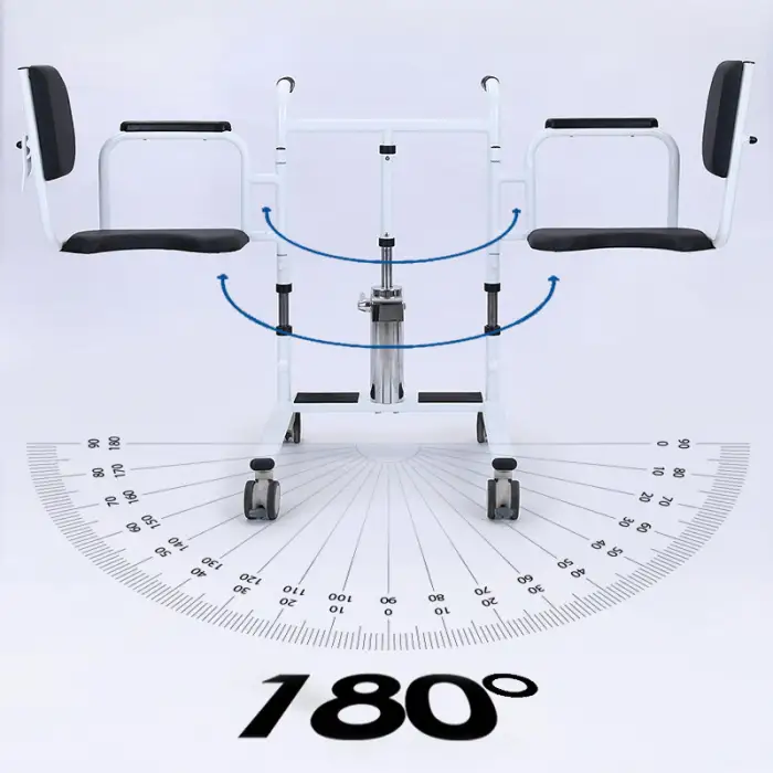 Medical Disability Transfer Chair for Bathroom Safety Equipment Wheelchair Patient Lifts Sits on Toilet Chair Shower Environment