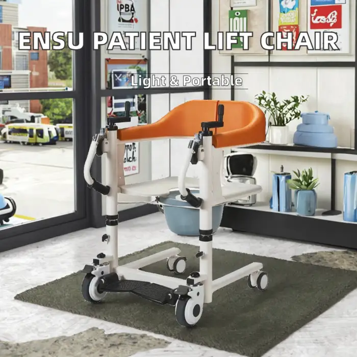 Adjustable Height Manual Lift Chair for Elderly and Handicapped Patients Transfer Lift for Disabled Bathroom Safety Equipment