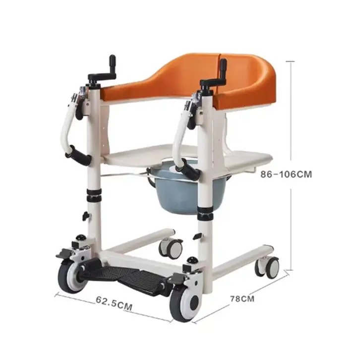 Adjustable Height Manual Lift Chair for Elderly and Handicapped Patients Transfer Lift for Disabled Bathroom Safety Equipment