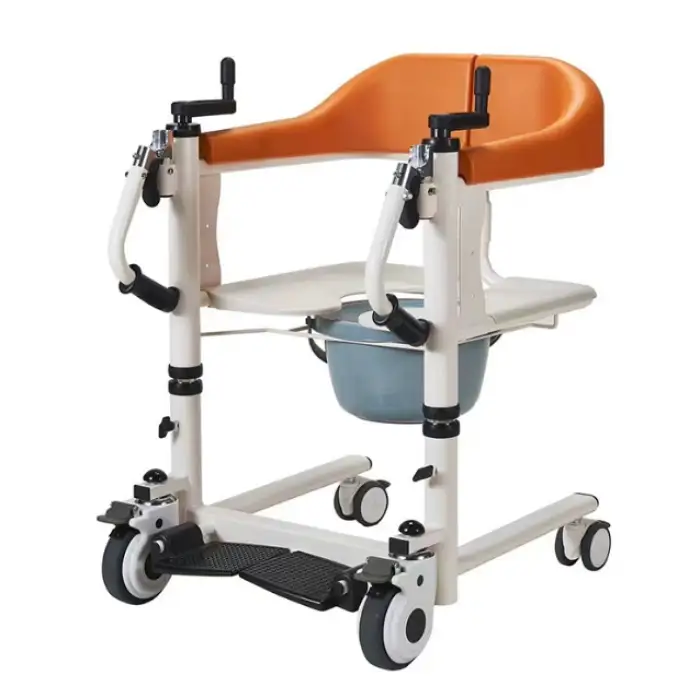 Adjustable Height Manual Lift Chair for Elderly and Handicapped Patients Transfer Lift for Disabled Bathroom Safety Equipment