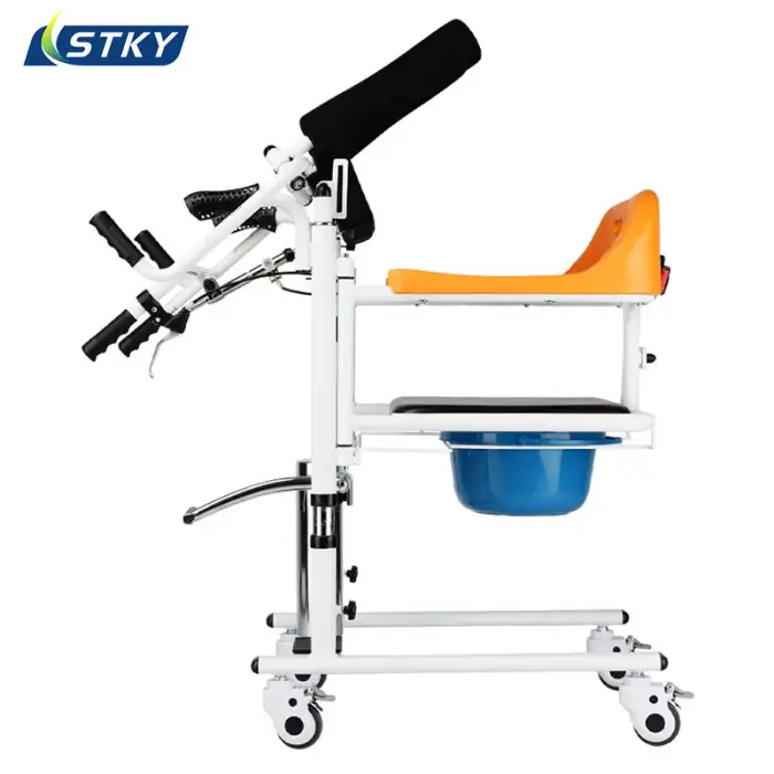 Hydraulic Patient Transfer Chair with Commode Lifting Chair for Elderly Moving Bathroom Safety Equipment