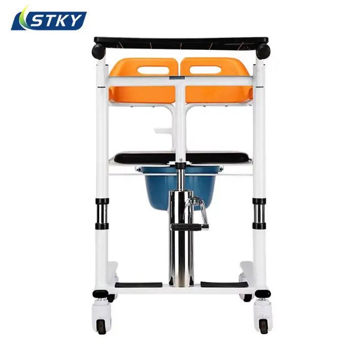 Hydraulic Patient Transfer Chair with Commode Lifting Chair for Elderly Moving Bathroom Safety Equipment