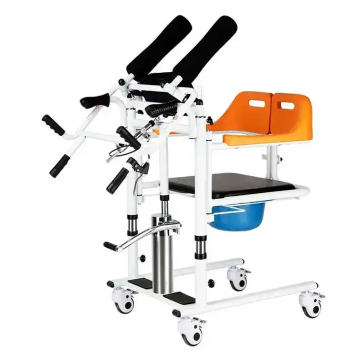 Hydraulic Patient Transfer Chair with Commode Lifting Chair for Elderly Moving Bathroom Safety Equipment