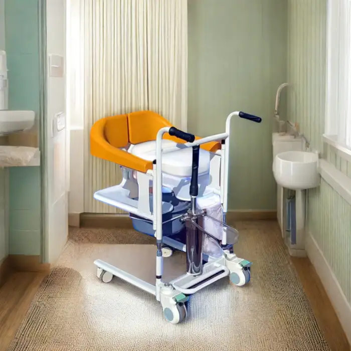 Hydraulic Patient Lifting Transfer Chair Waterproof Bathroom Safety Equipment for Patient Transfer