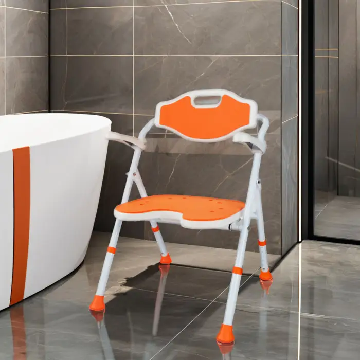 Aluminium Alloy Lightweight Foldable Bath Chair for Indoor Shower Bathroom Safety Equipment