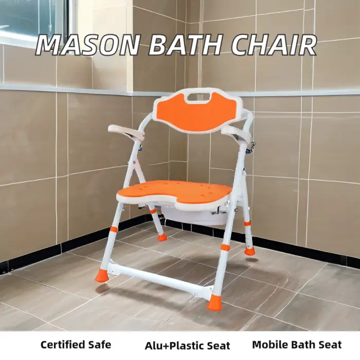 Aluminium Alloy Lightweight Foldable Bath Chair for Indoor Shower Bathroom Safety Equipment