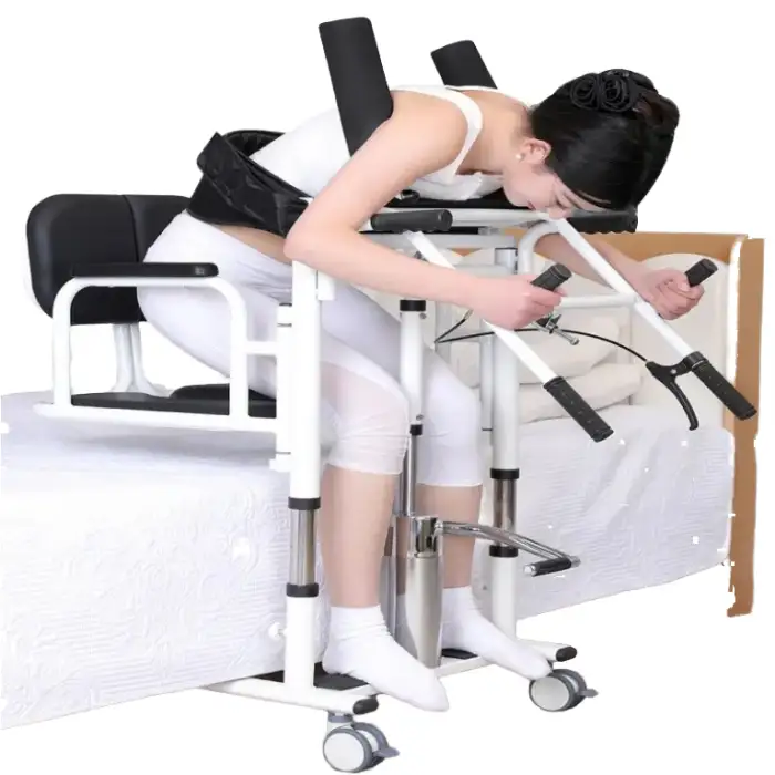 Hydraulic Lift Chair for Elderly Care with Commode Shower Patient Transfer Feature Health Care Supply Bathroom Safety Equipment